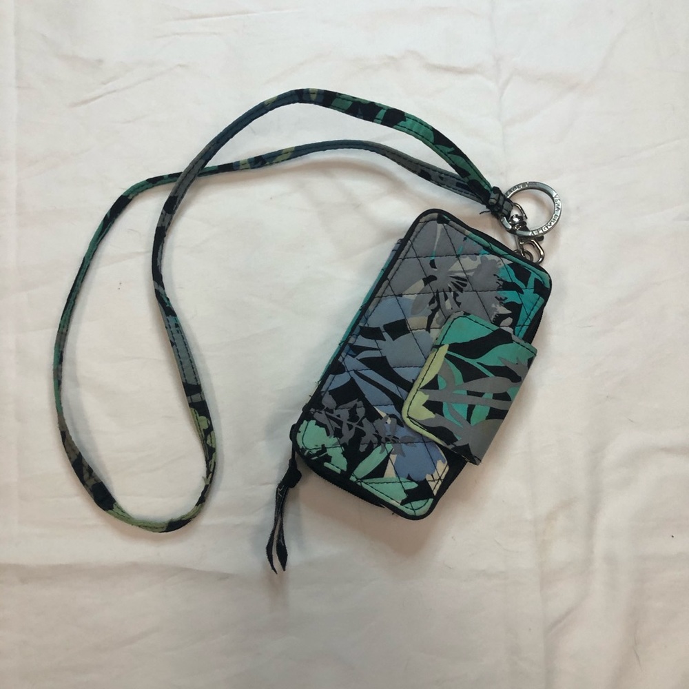 VERA BRADLEY LANYARD AND CARD HOLDER